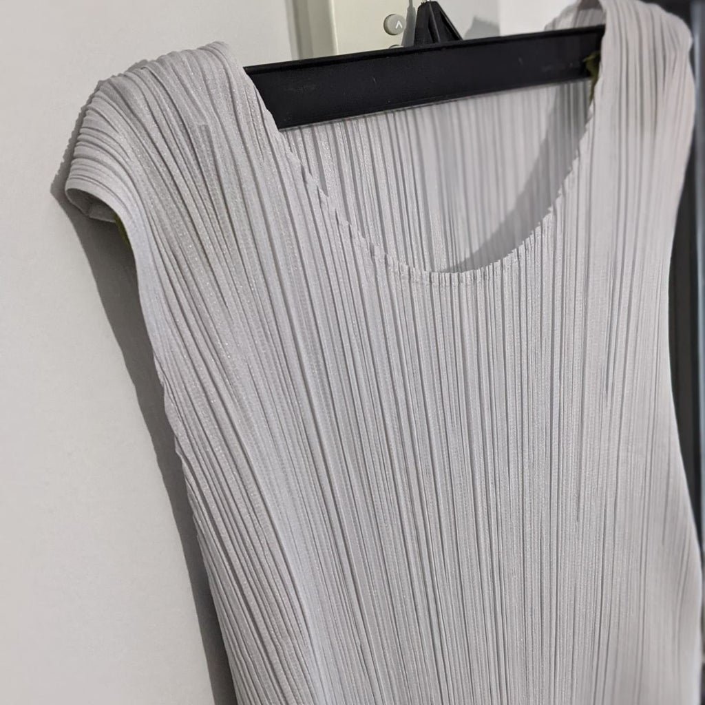 Pleats Please Top, Silver, Nwt!